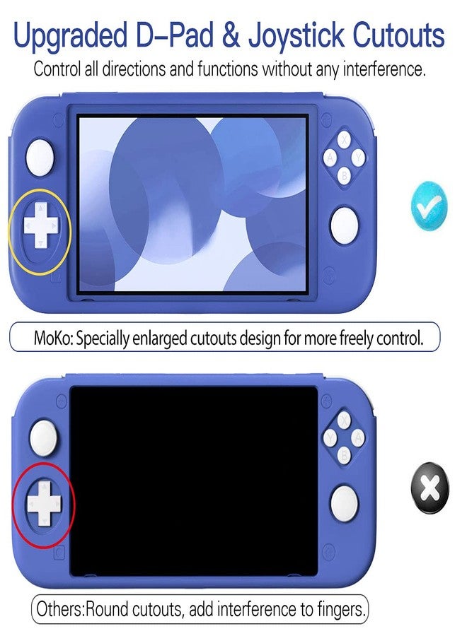 موكو جراب حماية MoKo لجهاز Switch Lite، غطاء سيليكون، ماص للصدمات، مقاوم للخدوش والانزلاق - أزرق - Image 3